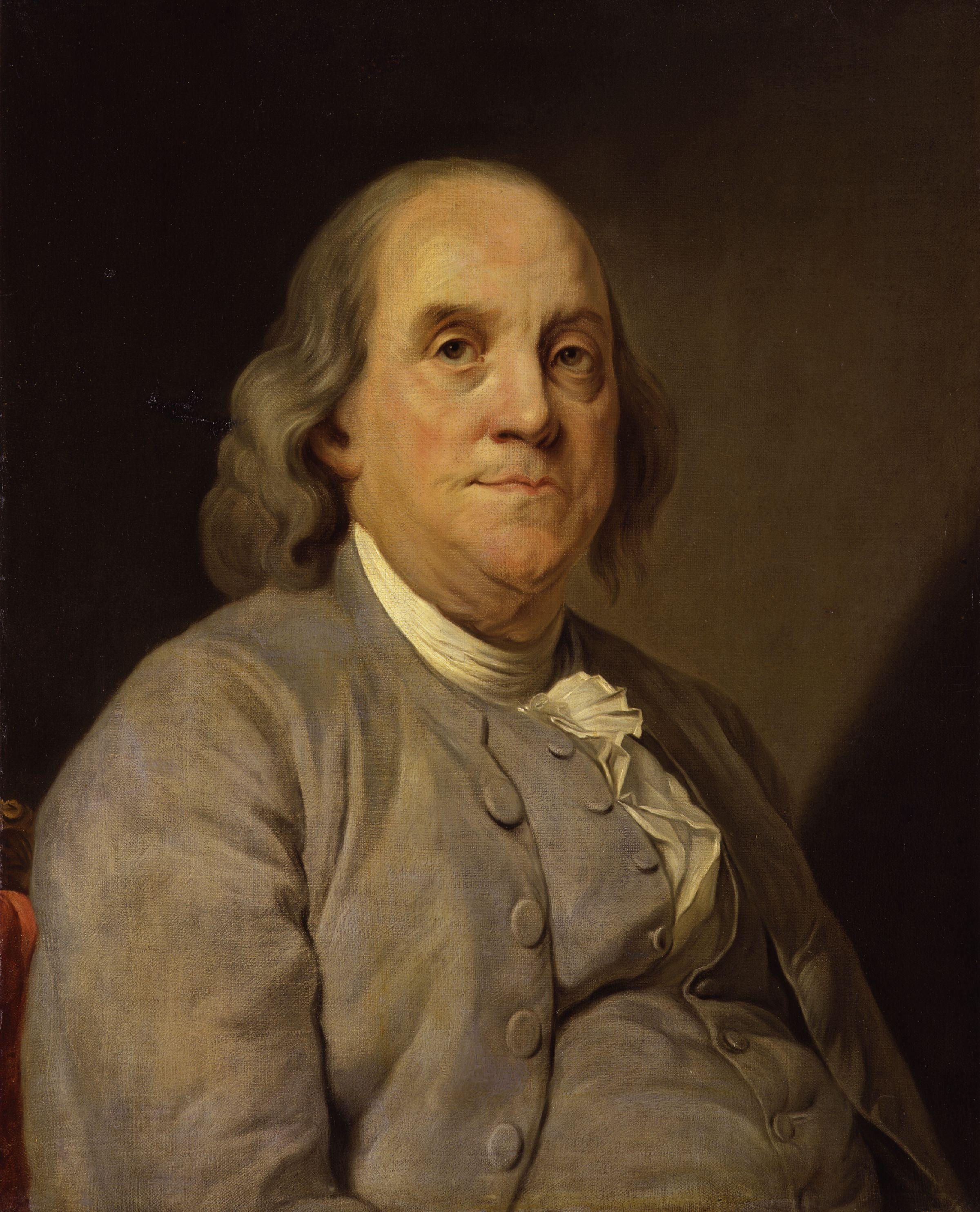 Portrait of Benjamin Franklin, after Joseph Siffred Duplessis, c. 1785